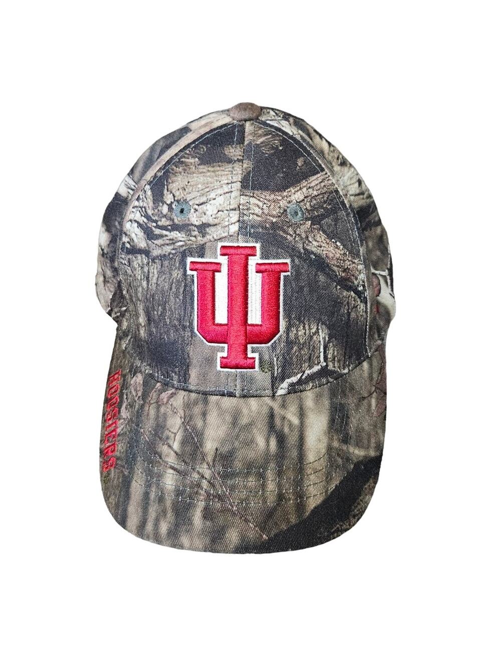 Indiana Hoosiers Russell Hat Mossy Oak Camo NCAA Basketball Football Snapback